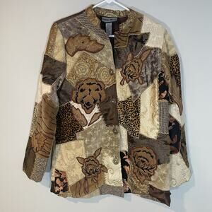 Indigo Moon Jacket Womens S‎ Patchwork Velvet Beaded Embroidered Boho India